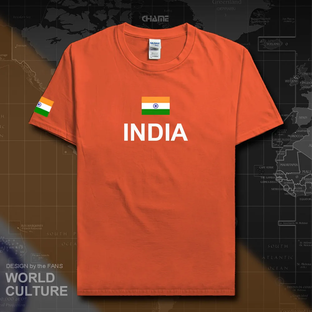 Футболка с принтом Республика Индия футболка для мужчин 2017 хлопковая нацией