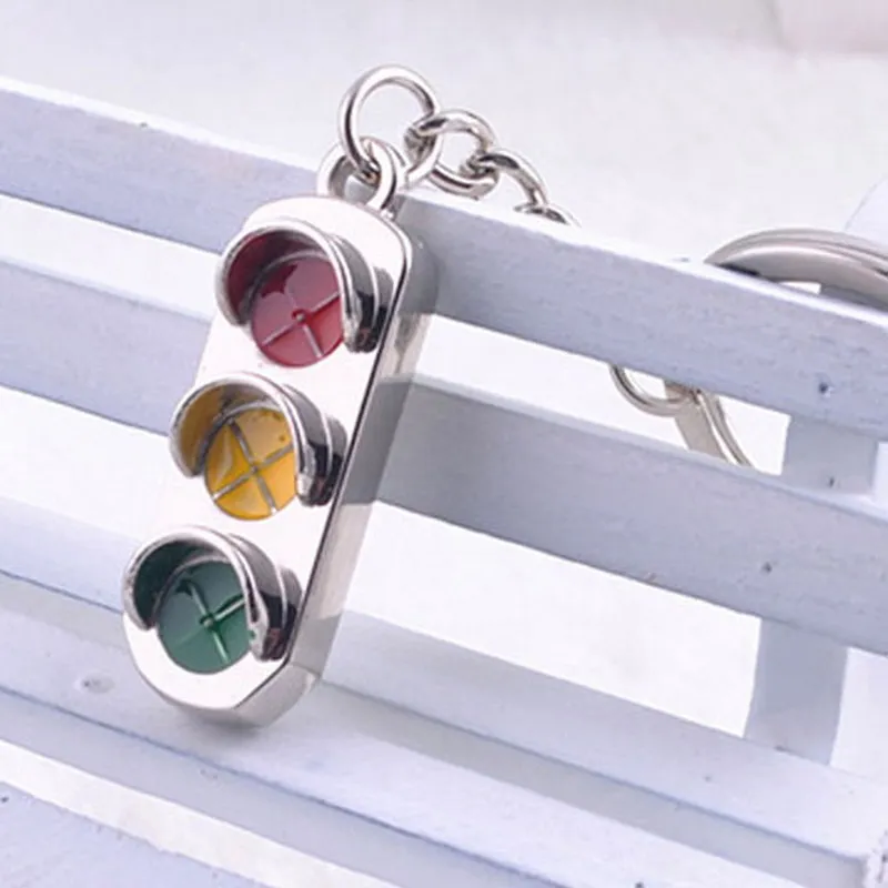 3D брелок для ключей с красным и зеленым светом автомобиля сигнальная лампа