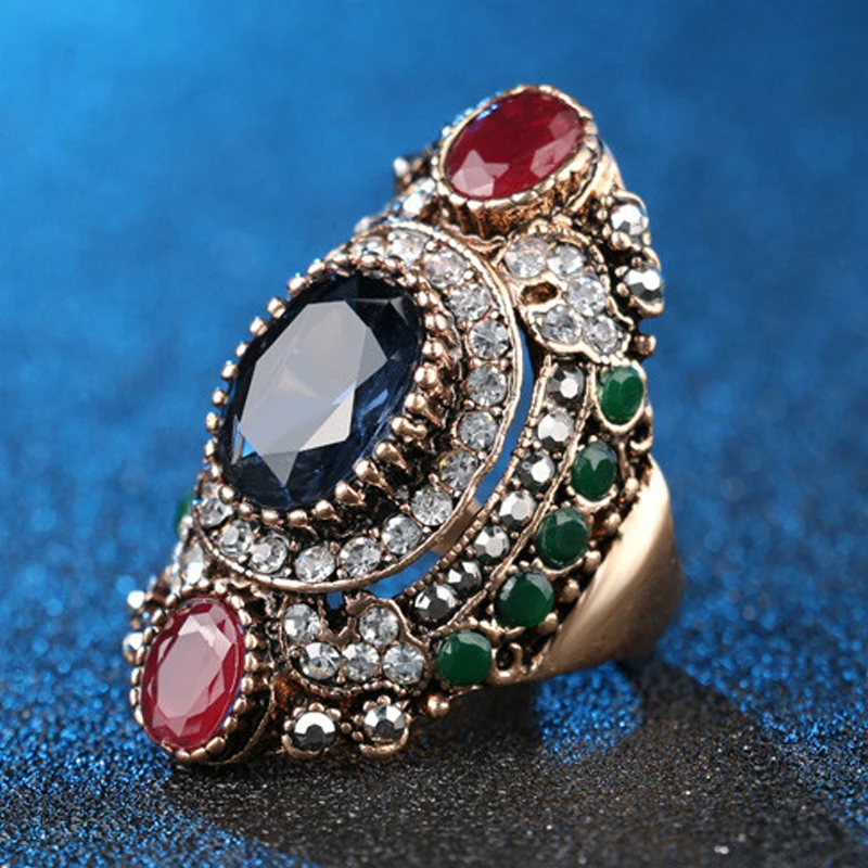 Винтажное кольцо в стиле бохо большие искусственные крылья антикварные золотые