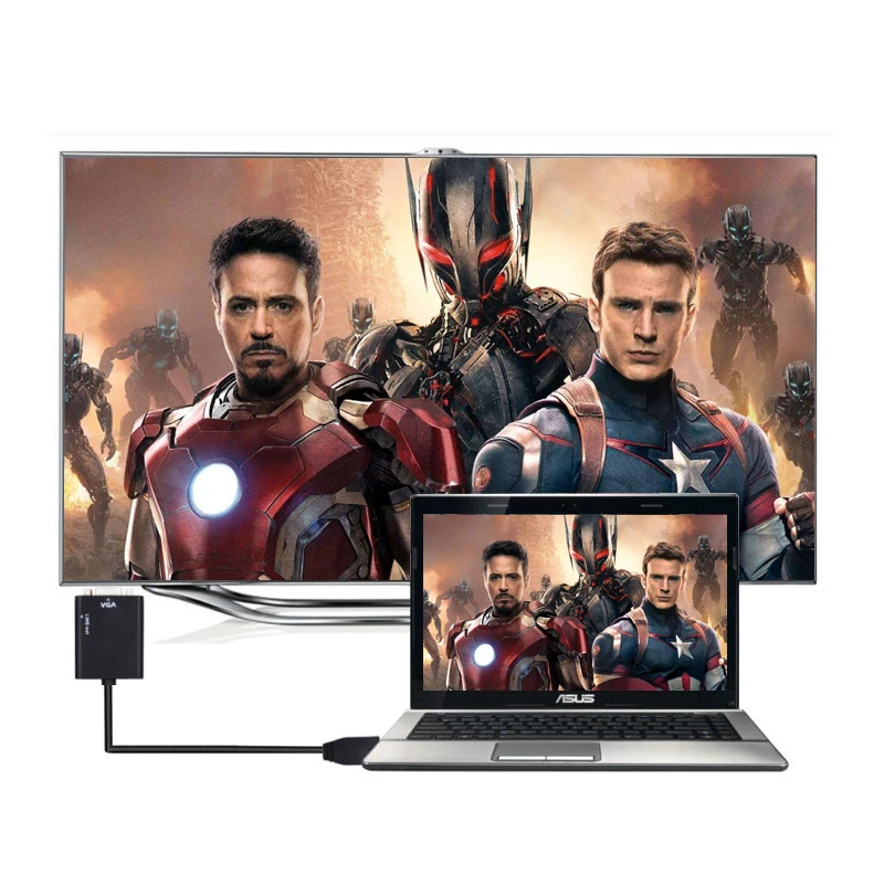 Новый адаптер 1080P HDMI VGA кабель преобразователь цифрового сигнала в аналоговый для
