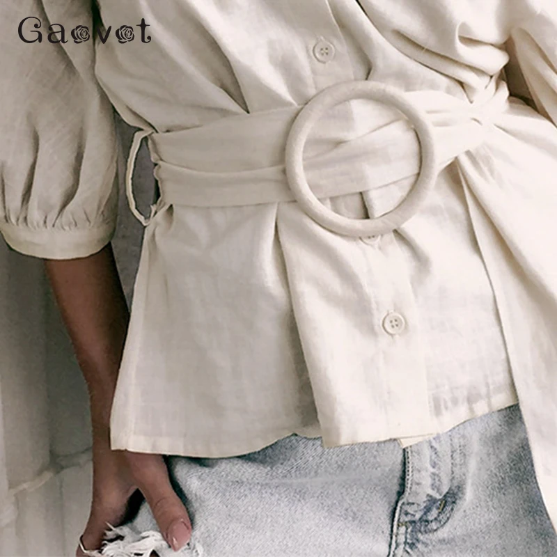 2019 Модный летний женский пояс футболка с вырезом лодочкой Повседневная Офисная