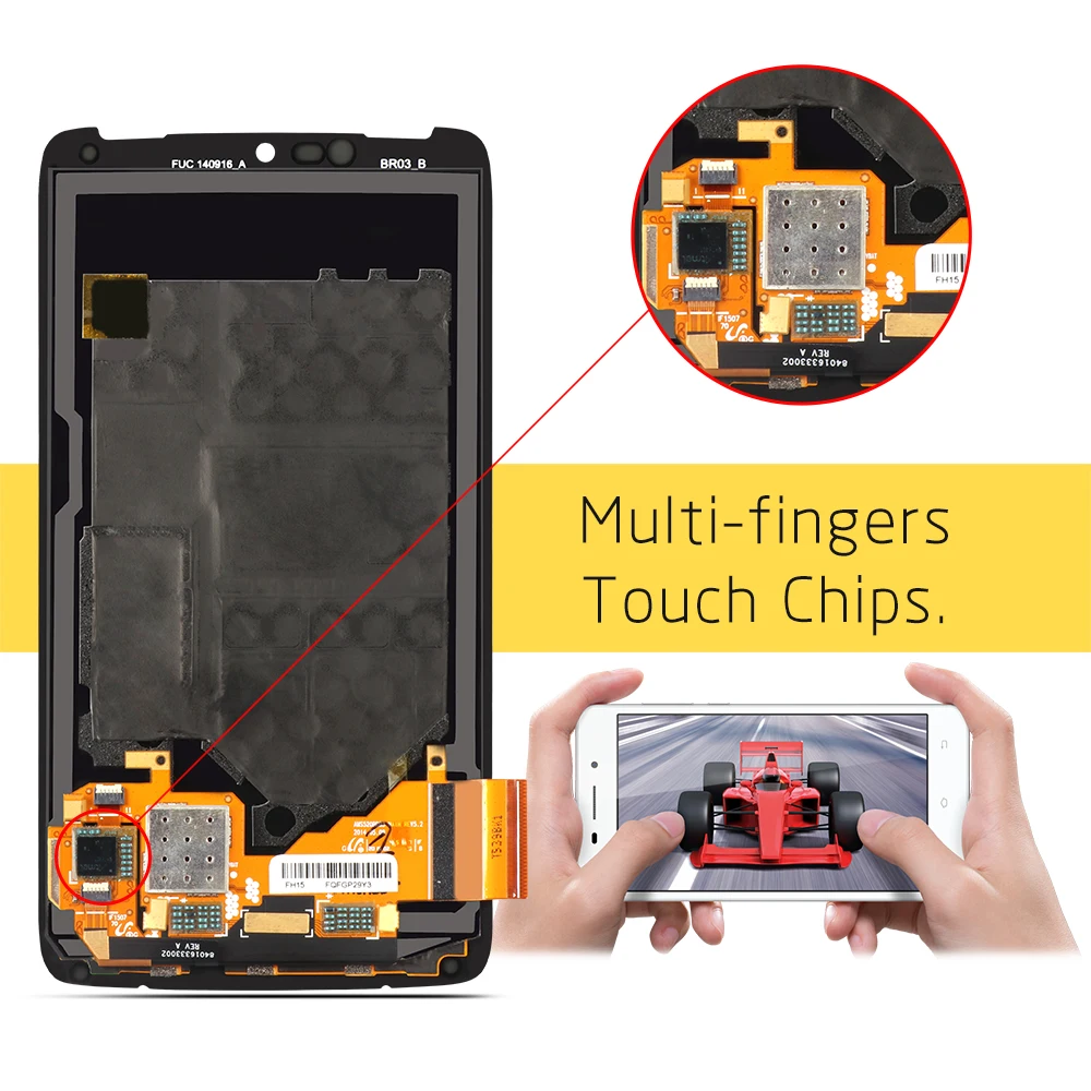 SRJTEK 5 2 &quotдля Motorola Moto Droid Turbo XT1254 XT1225 ЖК дисплей сенсорный экран дигитайзер с рамкой