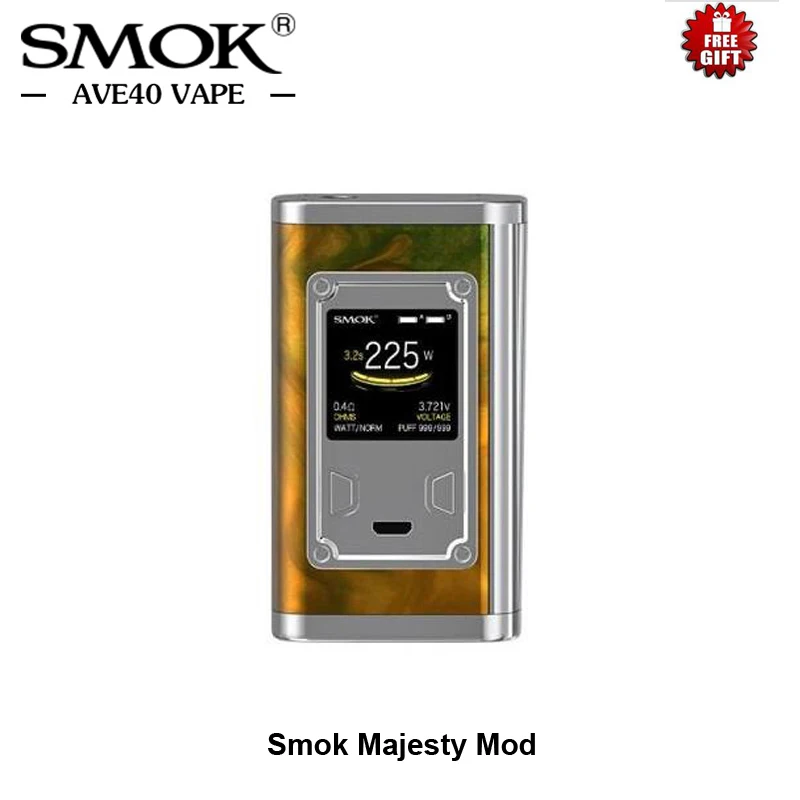 Оригинальные электронные сигареты SMOK Majesty Смола Mod Vape коробка 225 Вт Мощность