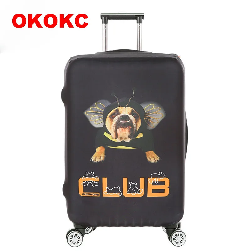 Чехлы для багажа OKOKC Paris Tata с принтом Эластичный пылезащитный чехол чемодана 18 32