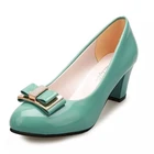 Туфли-лодочки женские, на среднем каблуке, с круглым носком