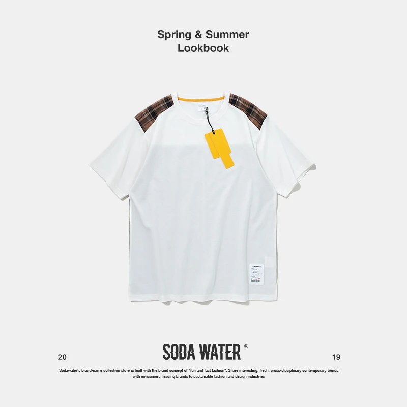 Мужская футболка с вырезом лодочкой SODA WATER летняя в стиле хип хоп 91156S 2019|Мужские