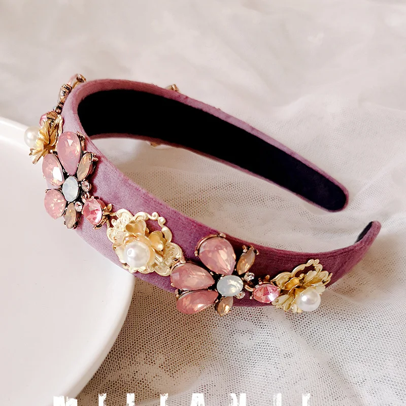 Женская повязка на голову в стиле барокко с кристаллами|Украшения для волос| |