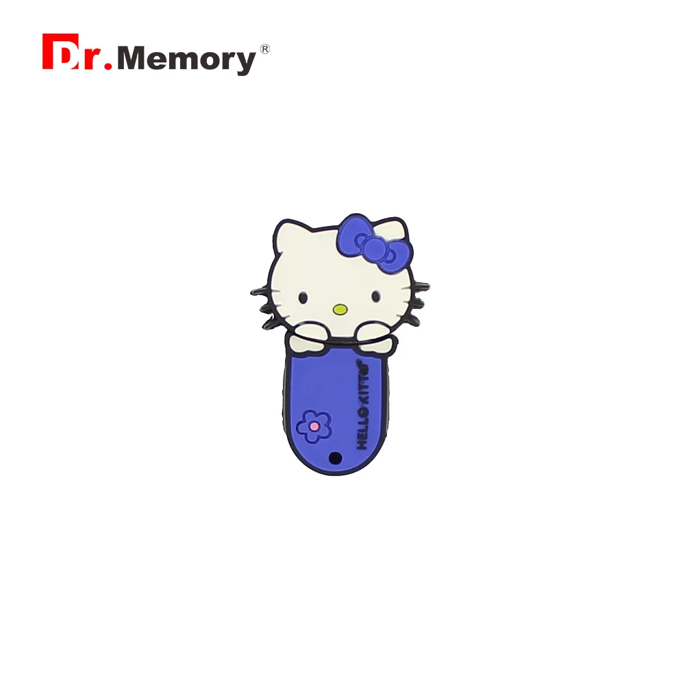 Blue Kitty Мультяшные USB флеш-накопители 8 Гб милый котенок Кот Единорог кролик животное флешки 32 ГБ флеш-накопитель 4 Гб 16 Гб карта памяти творческие подарки - Цвет: Blue Kitty