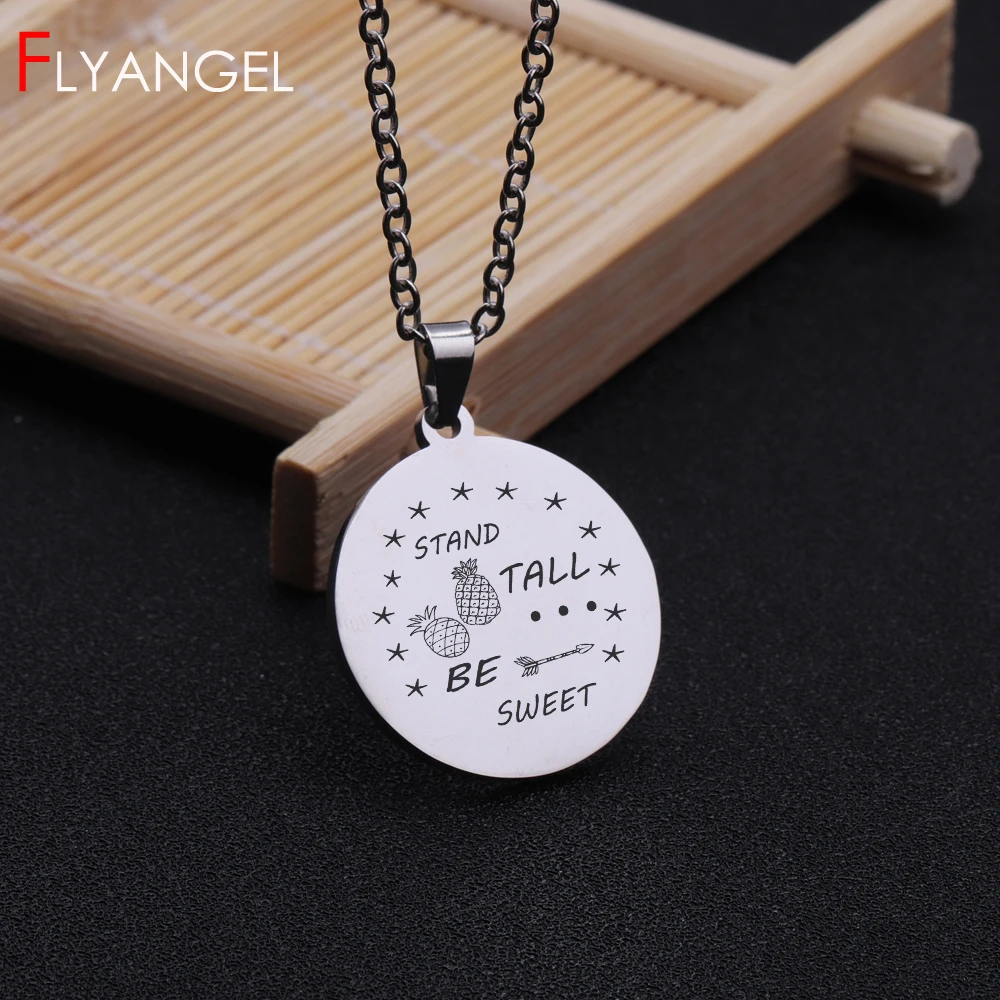 Новый красивый кулон с надписью Ожерелье Стенд Высокий быть Сладкий Ананас