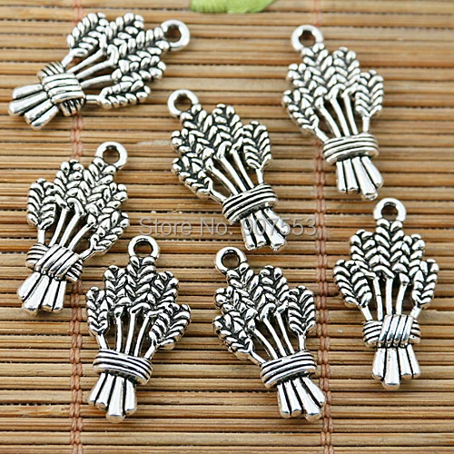 

24pcs Tibetan silver wheat charms EF1816
