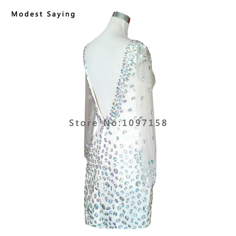 Сексуальное коктейльное платье цвета шампанского с открытой спинкой мини