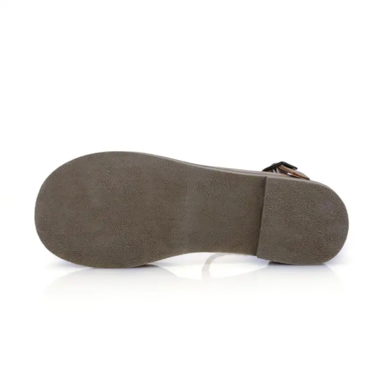 Женские лоферы на плоской подошве повседневные сандалии пуговицах в стиле ретро