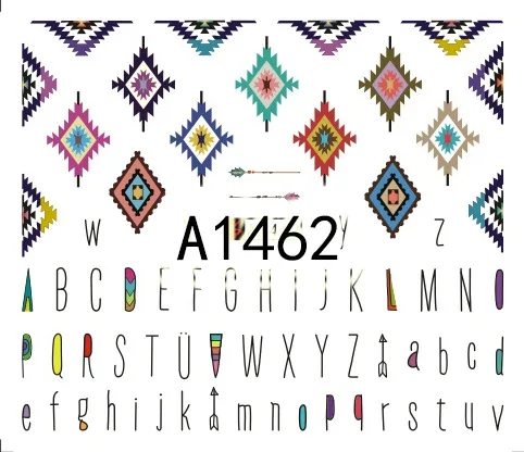 5sheet 12types Bohemia UV Nail Water Stickers Designs Art Decals Makeup DIY Tattoos Manicure A1453-1464 | Красота и здоровье