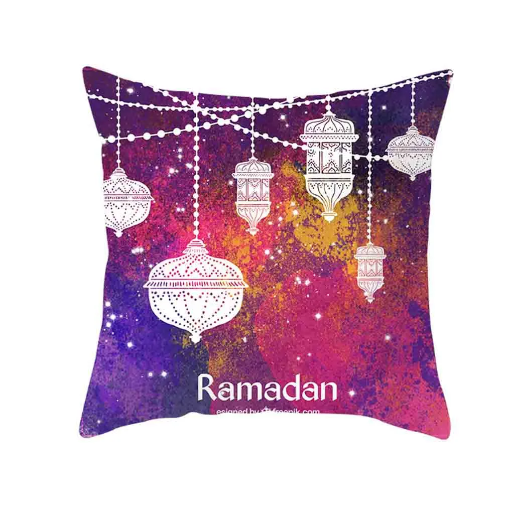 L 45X45 см исламский Eid Mubarak украшения для дома наволочка Рамадан Декор Диван хлопок мусульманская мечеть декоративная подушка Cover27 - Цвет: L
