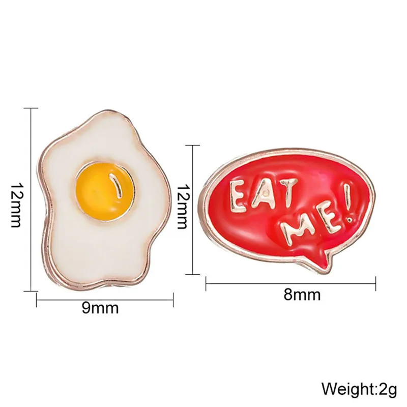 Новинка серьги гвоздики из розового золота в виде капель масла Eat Me Egg для женщин