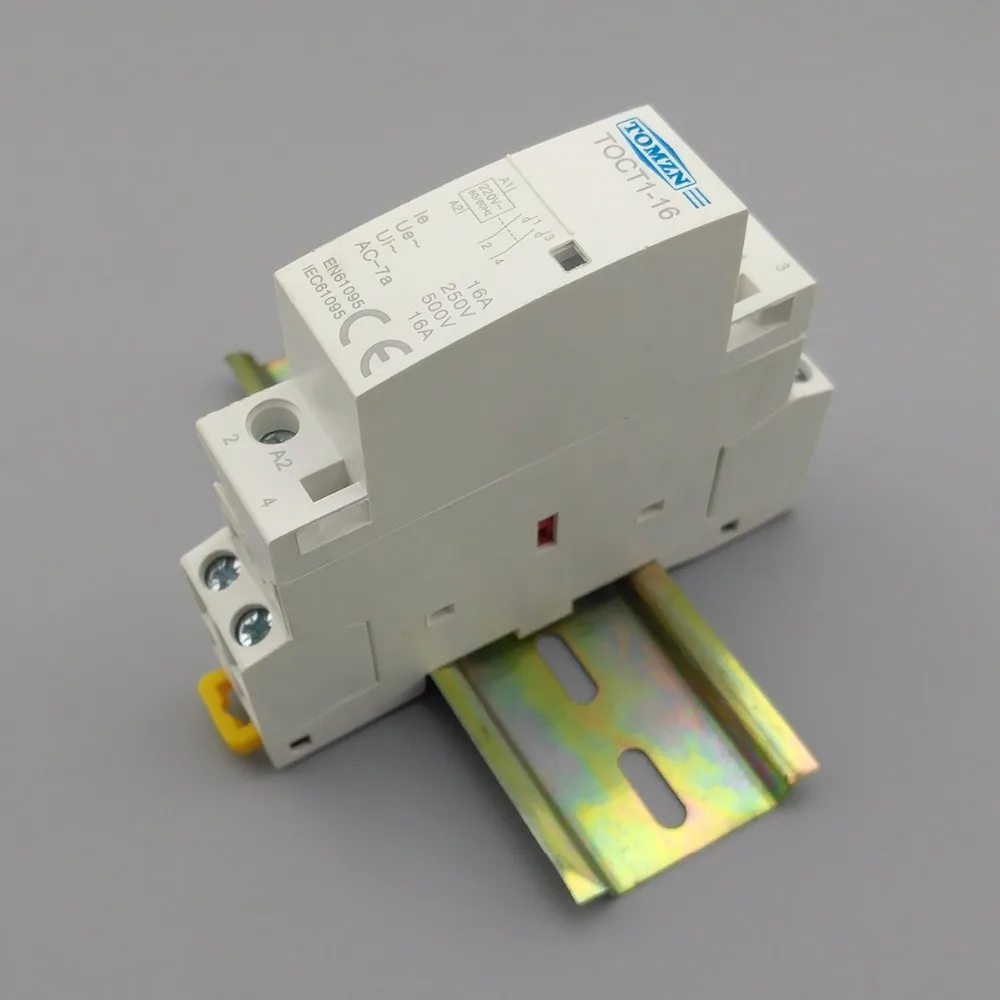 1 шт. TOCT1 Американская классификация проводов 2р 16A 220 V/230 V 50/60HZ Din rail бытовой ac Контактор В соответствии с стандартом 2NO или 1NO 1NC