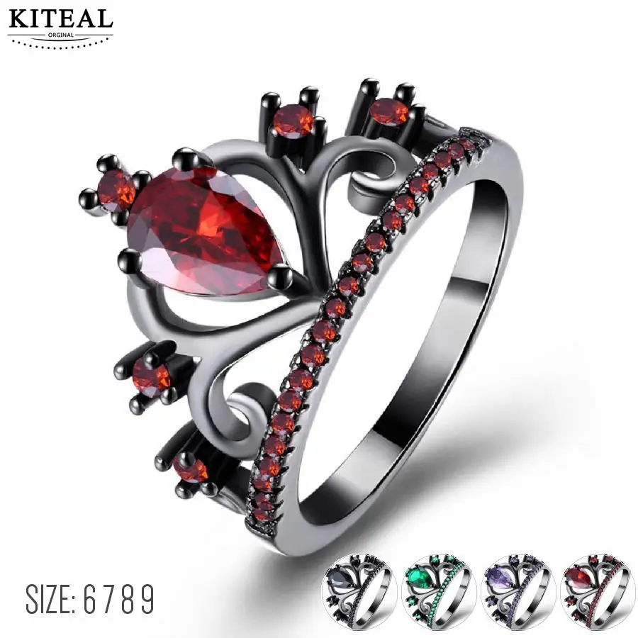 KITEAL 2018 модные красные фиолетовые зеленые черные королевские разноцветные кольца
