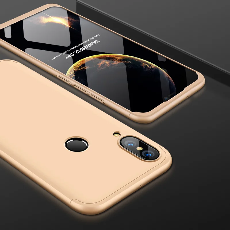 gold 360 полная защита чехол 3 в 1 на huawei honor вид 20 10 9 8X 8C 7A 7C Коврики 20 lite P20 pro Nova 4 3 3i P smart крышка - Цвет: gold