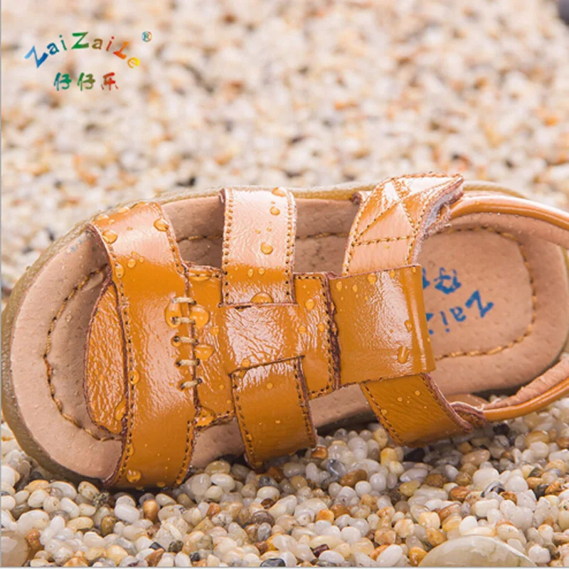 Детская обувь сандалии для мальчиков из натуральной кожи летние пляжные детские