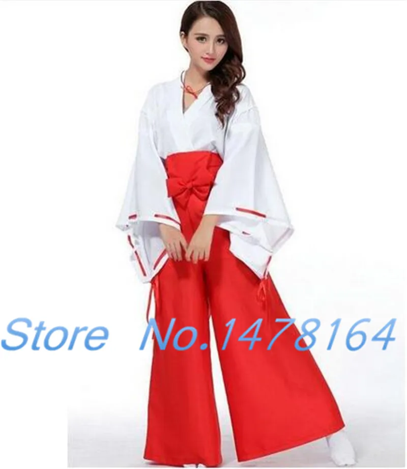 Новое японское аниме Inuyasha Kikyo кимоно для косплея костюм одежда бесплатная