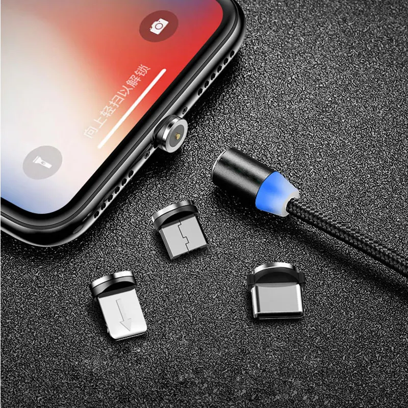 

Multi Usb-c Data Charging Mobile Phone Charger Cable Braided Universal 3 In 1 Magnetic Charging Usb Cable for Samsung iPhone
