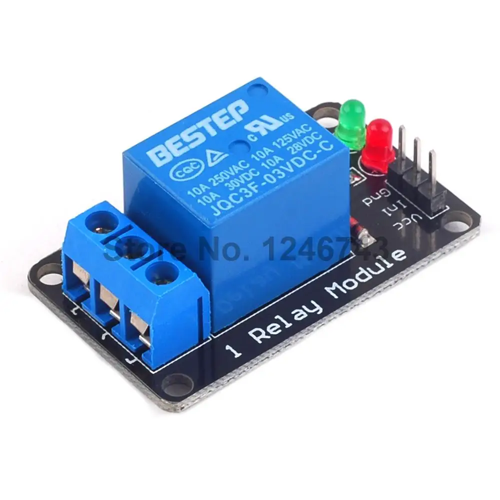 Релейный модуль с подсветкой без оптрона 1 канал 3 в 2 шт. | Обустройство дома