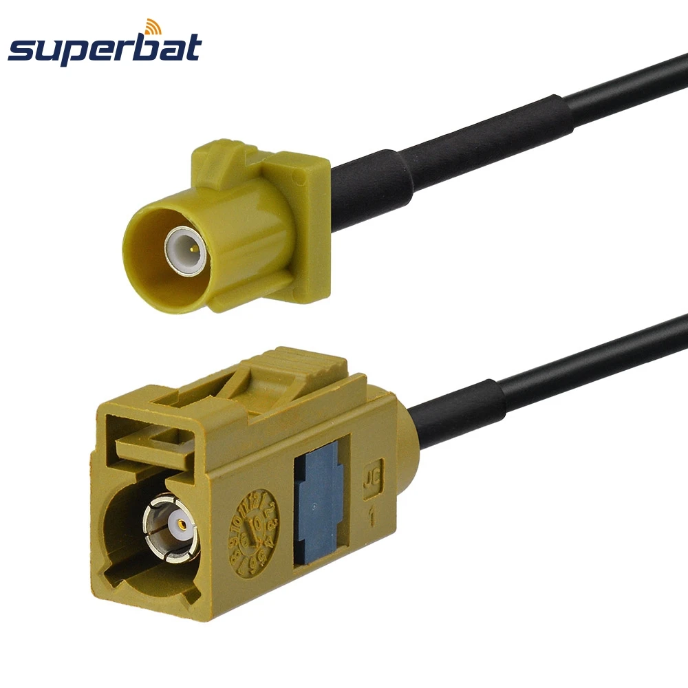 Superbat Satellitic Radio Antenna Extension Cable Fakra K Connector Female to Male RF Pigtail RG174 1.2m