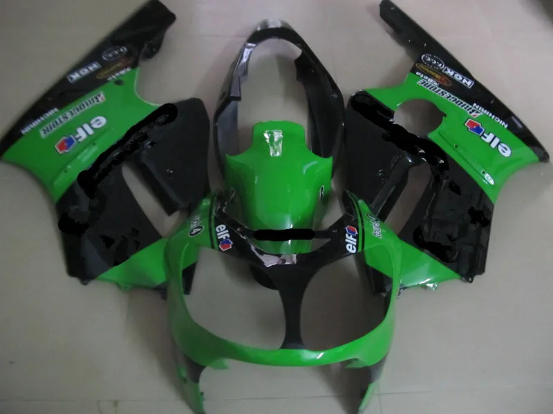 Набор обтекателей литьевой формы для KAWASAKI Ninja ZX12R 00 01 ZX 12R 2000 2001 ABS Pastic зелено черные