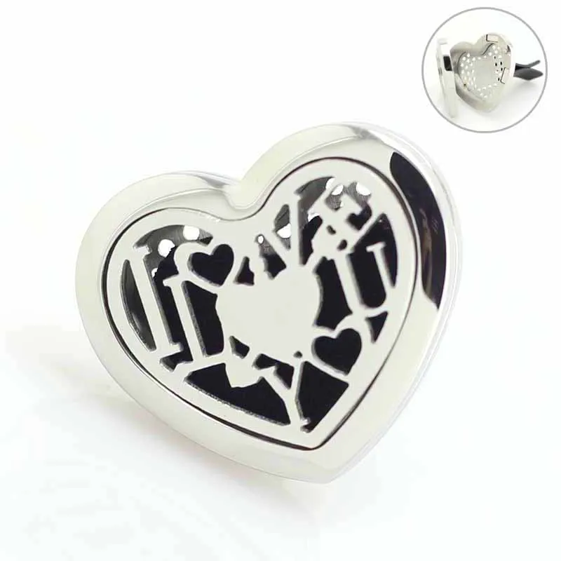 5 шт. автомобильный диффузор в форме сердца бабочки медальон из нержавеющей стали