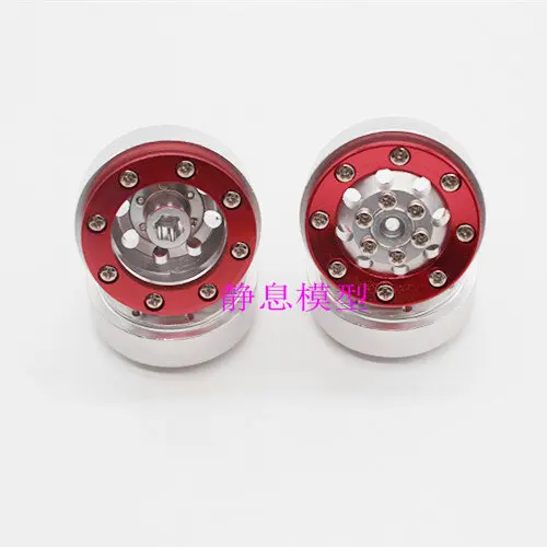 

WPL B1 B14 B16 B24 C14 C24 B36 RC Car pgrade Metal Wheel Frame with Screws Set Silver + Red Bright Color