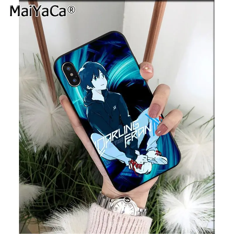 Мягкий чехол из ТПУ MaiYaCa darling in the franxx для iPhone X XS MAX 6 6s 7 7plus 8 8Plus 5 5S SE XR | Мобильные