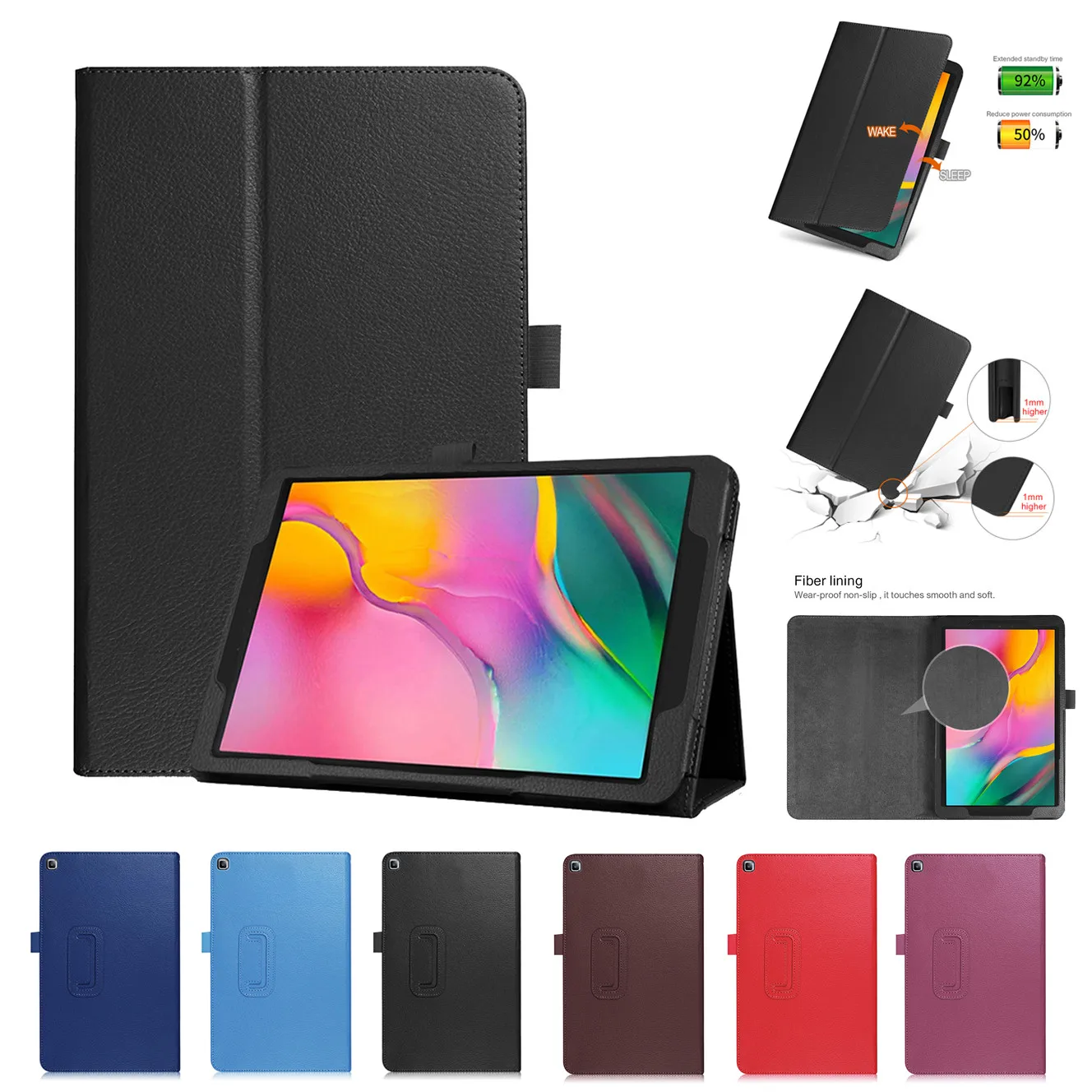 Смарт-чехол для планшета новинка PU + кожаный флип-кейс чехол Samsung Galaxy Tab A 10 1 дюймов