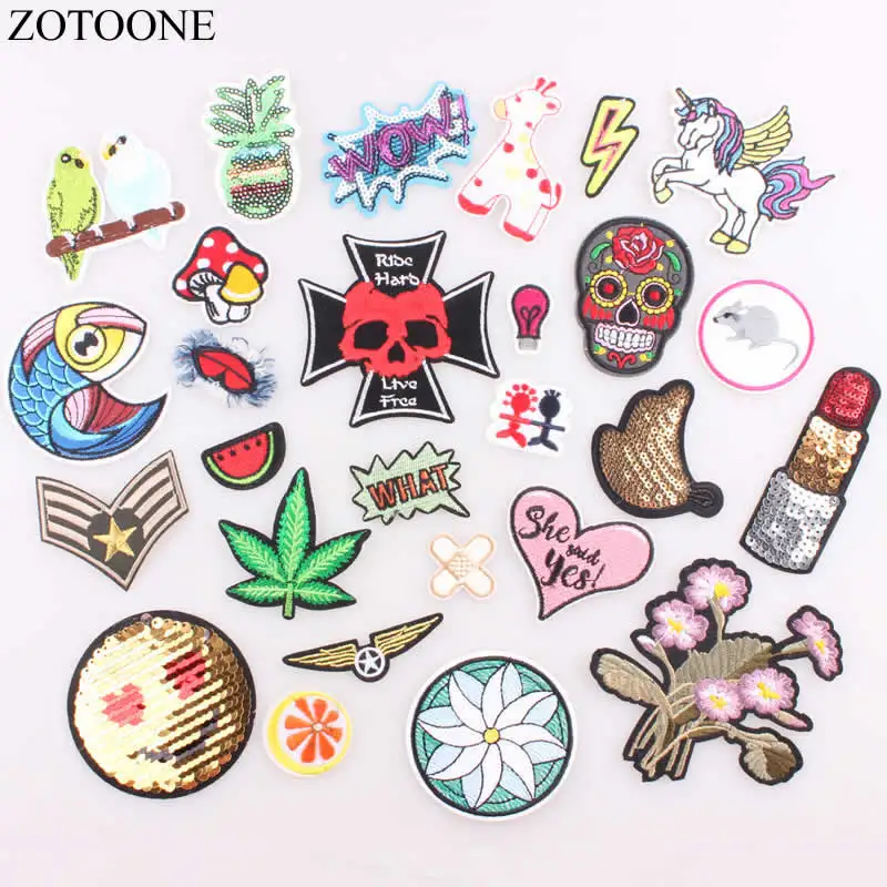 ZOTOONE 1 шт. письмо нашивка &quotфрукт&quot Дешевые Вышитые милые патчи хиппи гладить на