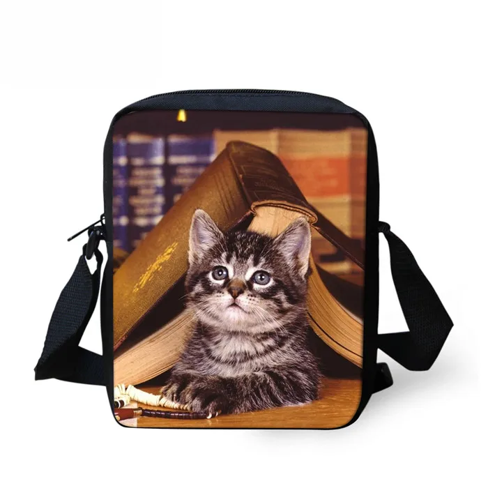 FORUDESIGNS сумка через плечо Happy Satchels, сумка через плечо для женщин и мужчин, Ретро стиль, с принтом библиотеки, для девочек и мальчиков, сумка-мессенджер для отдыха - Цвет: SS0143E