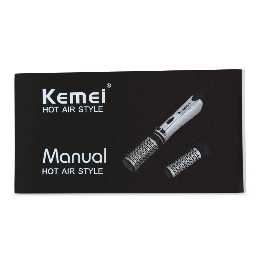 Фен для волос Kemei KM 8020 2 в 1 вращающаяся плойка с горячей щеткой эффективно придает