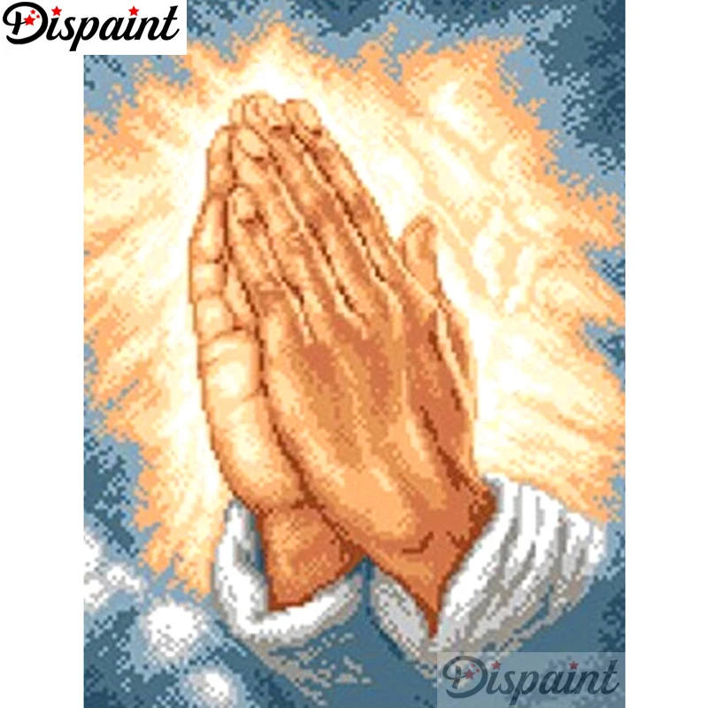 

Dispaint Full Square/Round Drill 5D DIY Diamond Painting "Buddha hand" 3D Embroidery Cross Stitch Home Decor Gift A18395