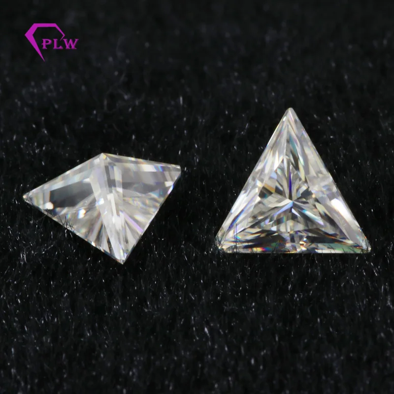 Горячая продажа цена Тест Положительный треугольник moissanite 2 карат 8 мм D Цвет