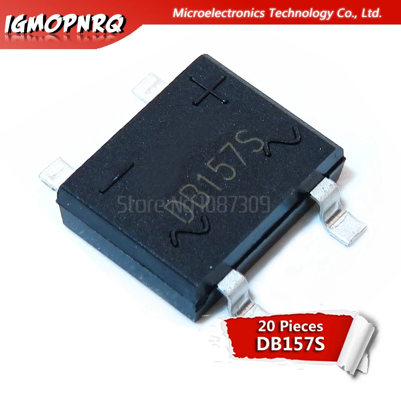 20 штук DB107S DB107 DB207S DB207 DB157S 2A 1000V мостовые выпрямители 1A 1000V