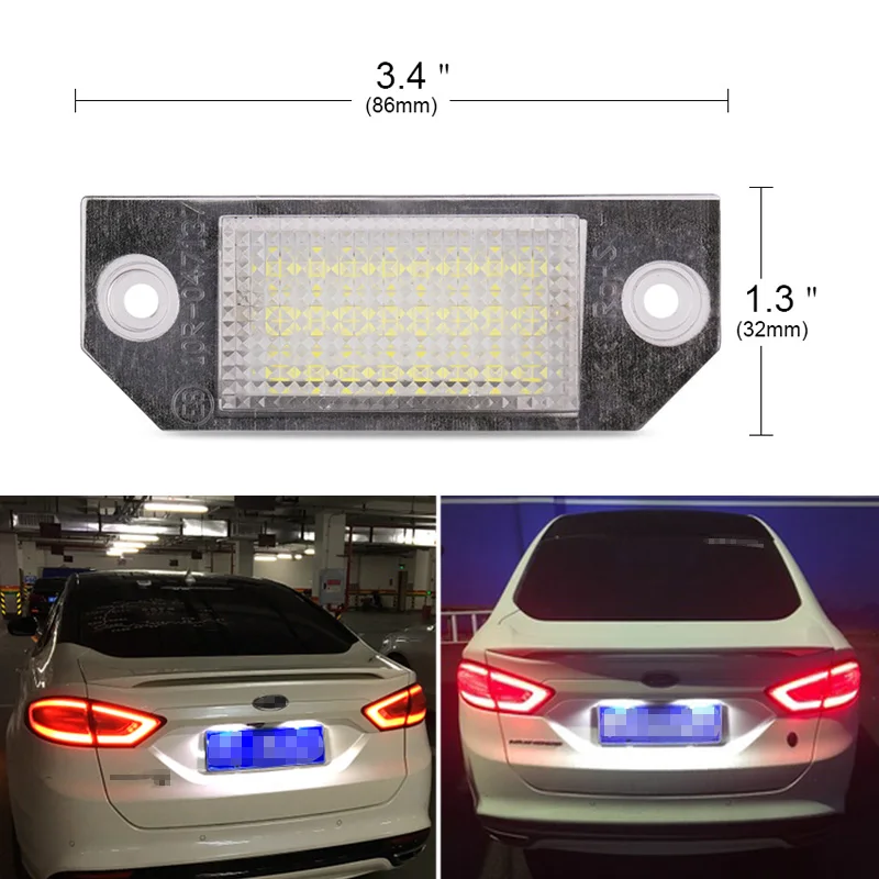 Светодиодный светильник для номерного знака Ford Focus 2 шт. в белый фонарь MK2 2003 2004 2005