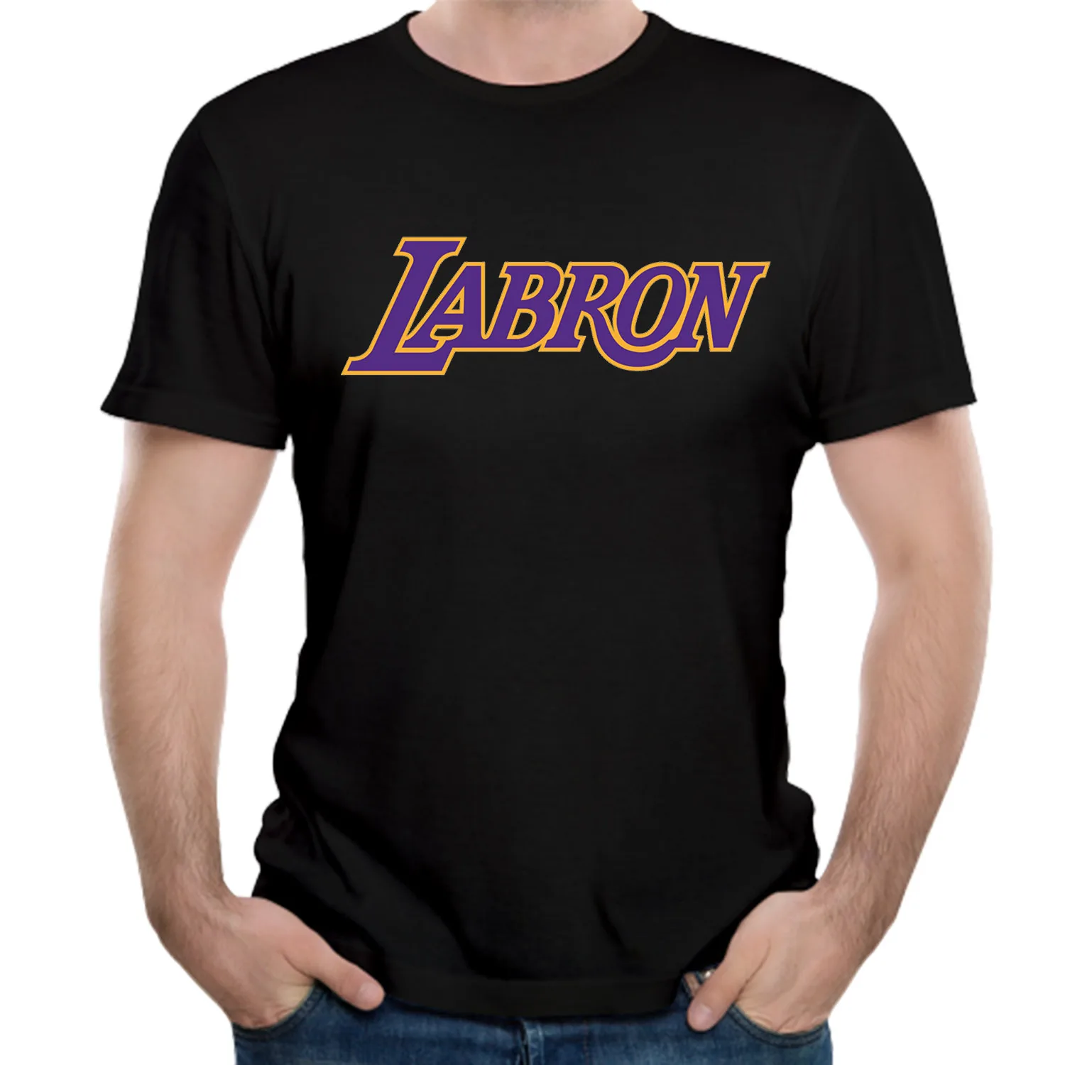 Забавные Labron Джеймс футболка 23 Лейкерс Леброн новинка обычай из 100% хлопка с