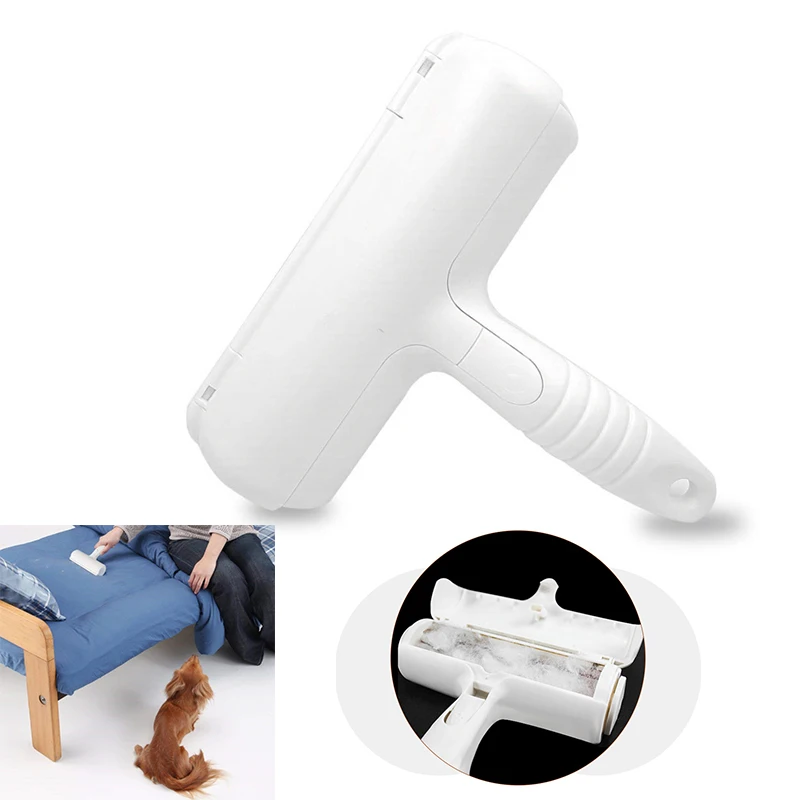 ABS 2-Way Pet Hair Remover Roller Quick Makeup Removing Clothes Brush Dog Cat Lint Self-Cleaning Clothing Beautician | Дом и сад