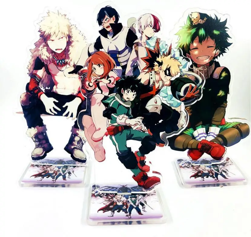 Короткая футболка с героями из японского аниме Мой герой акриловая модель на