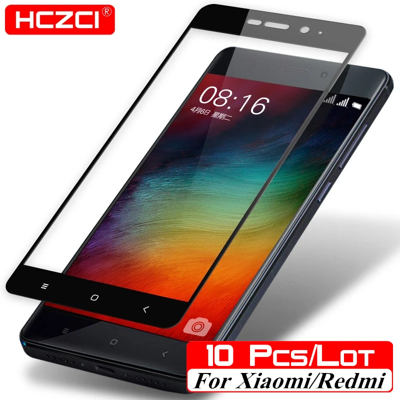 HCZCI 10 шт./лот для Xiaomi Redmi Note 5 Plus 6 Pro 6A 4X S2 F1 защита экрана Mi A2 Lite 6X A1 5X полное покрытие
