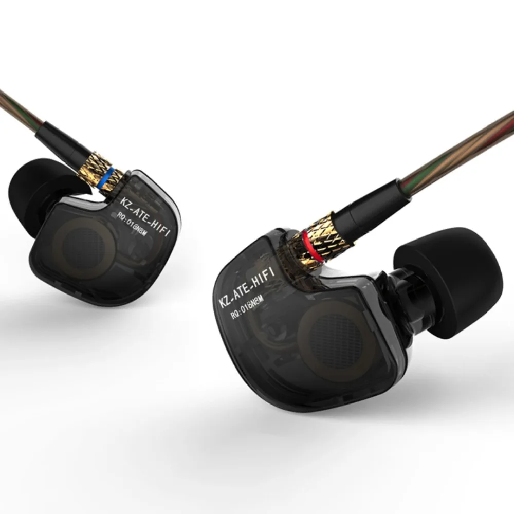 Новые оригинальные наушники вкладыши KZ ATE S Hi Fi спортивные стереонаушники с