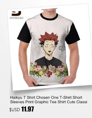 Haikyu/футболка Haikyuu Tendo, футболка, милая уличная одежда, графическая футболка, полиэстер, Мужская футболка с коротким рукавом, большие размеры