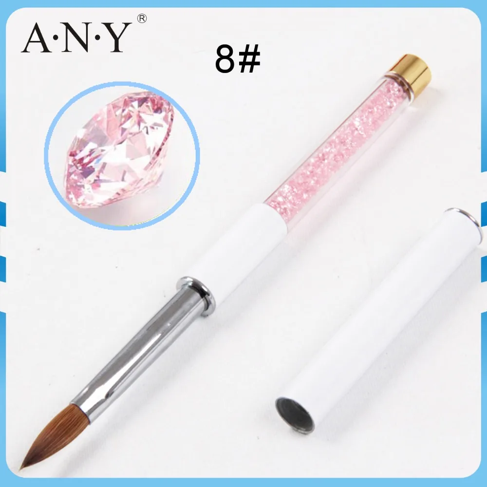 Бесплатная доставка 2018 любая акриловая ручка с розовыми стразами Kolinsky овальная