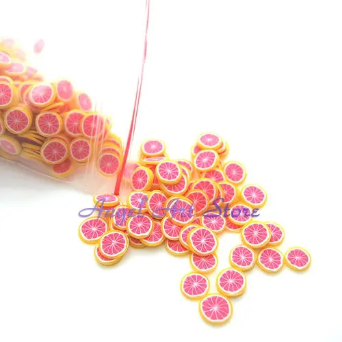 Полимерная глина 3D наклейка для ногтей яблоко банан клубника микс ногтевого