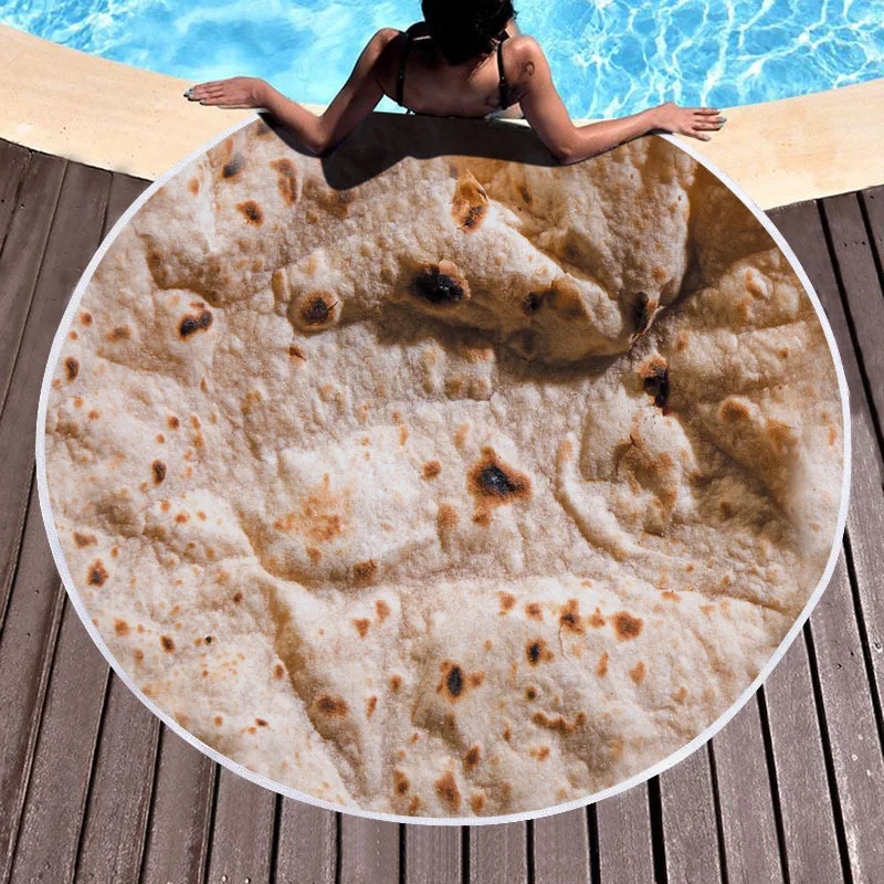 Буррито круглые одеяла мексиканское блинное спальное одеяло флис Tortilla de Harina