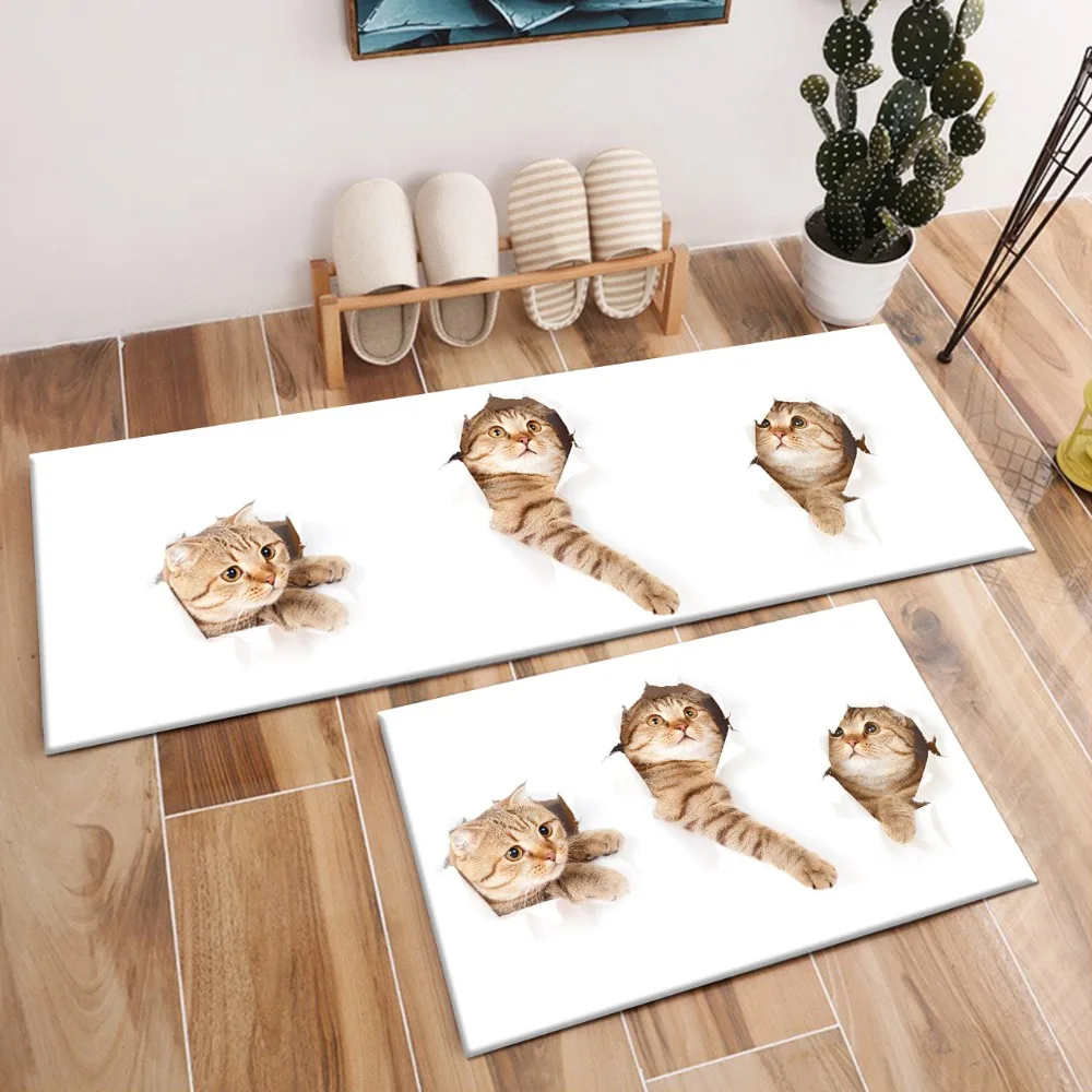 Забавные милые коврики с вырезами в бумаге для кошек и ковров детей дома гостиной
