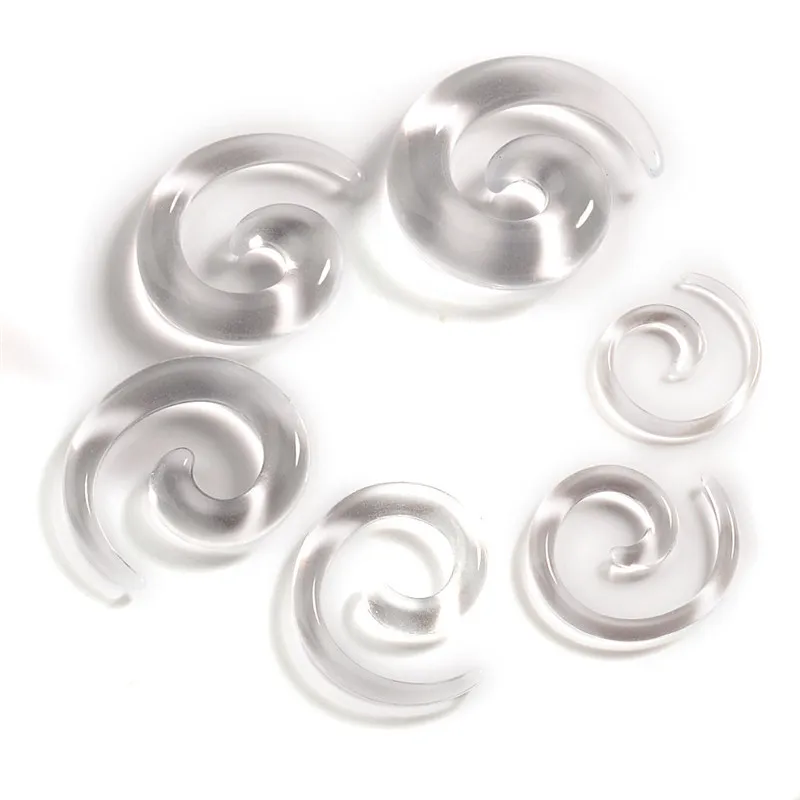 12 шт./компл. акриловые спиральные растяжки для ушей набор бижутерии тела